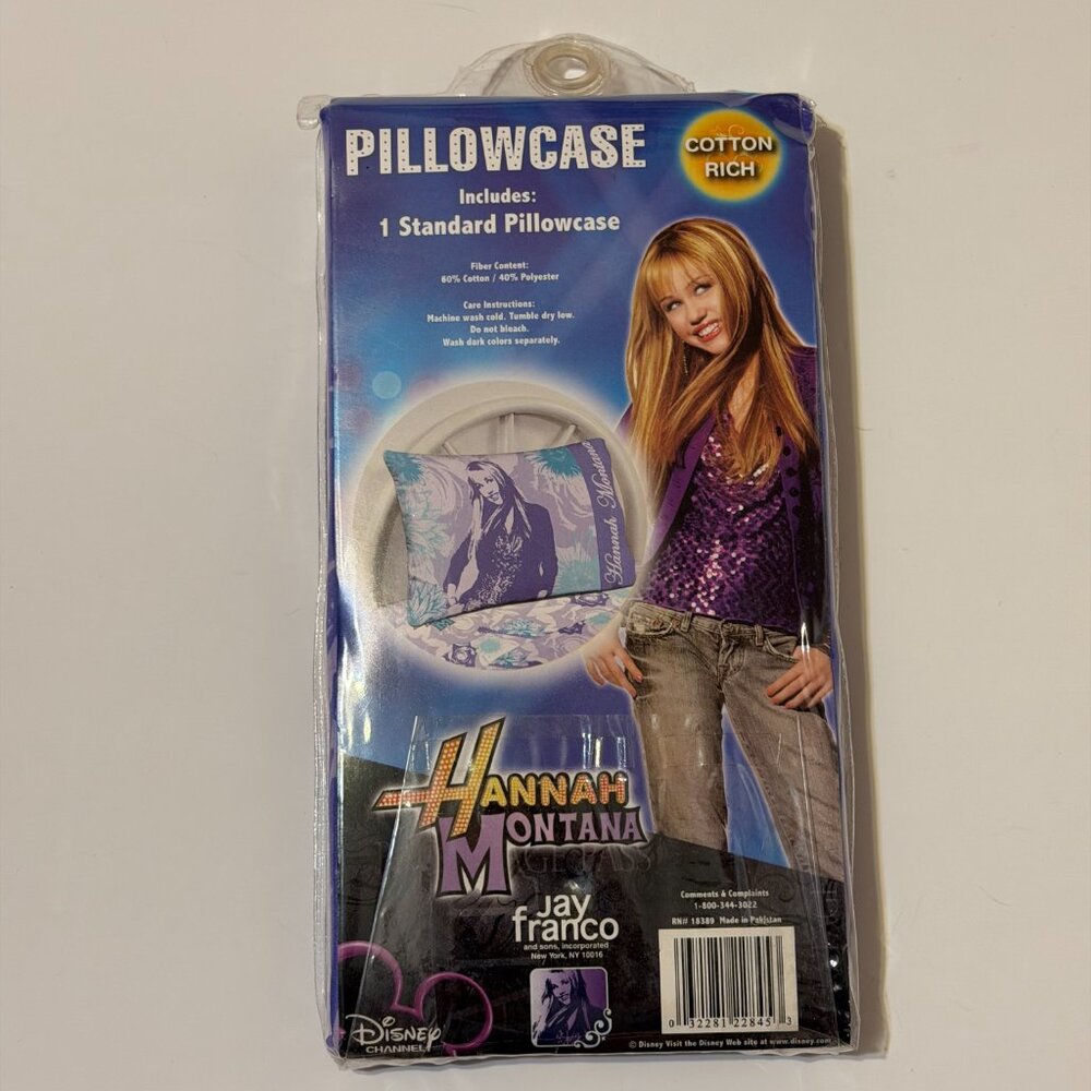 NEW Hannah Montana Disney Pillowcase Cotton Rich - Picture 2 of 4